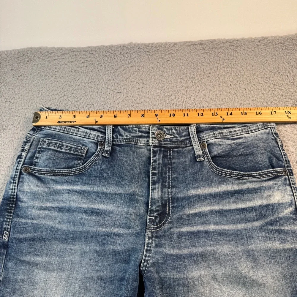 BKE Jake Straight Leg Mens Medium Wash Blue Denim Jeans 34x29 Comfort Stretch